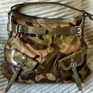 DKNY Camo Leather Bag. Used but well maintained.